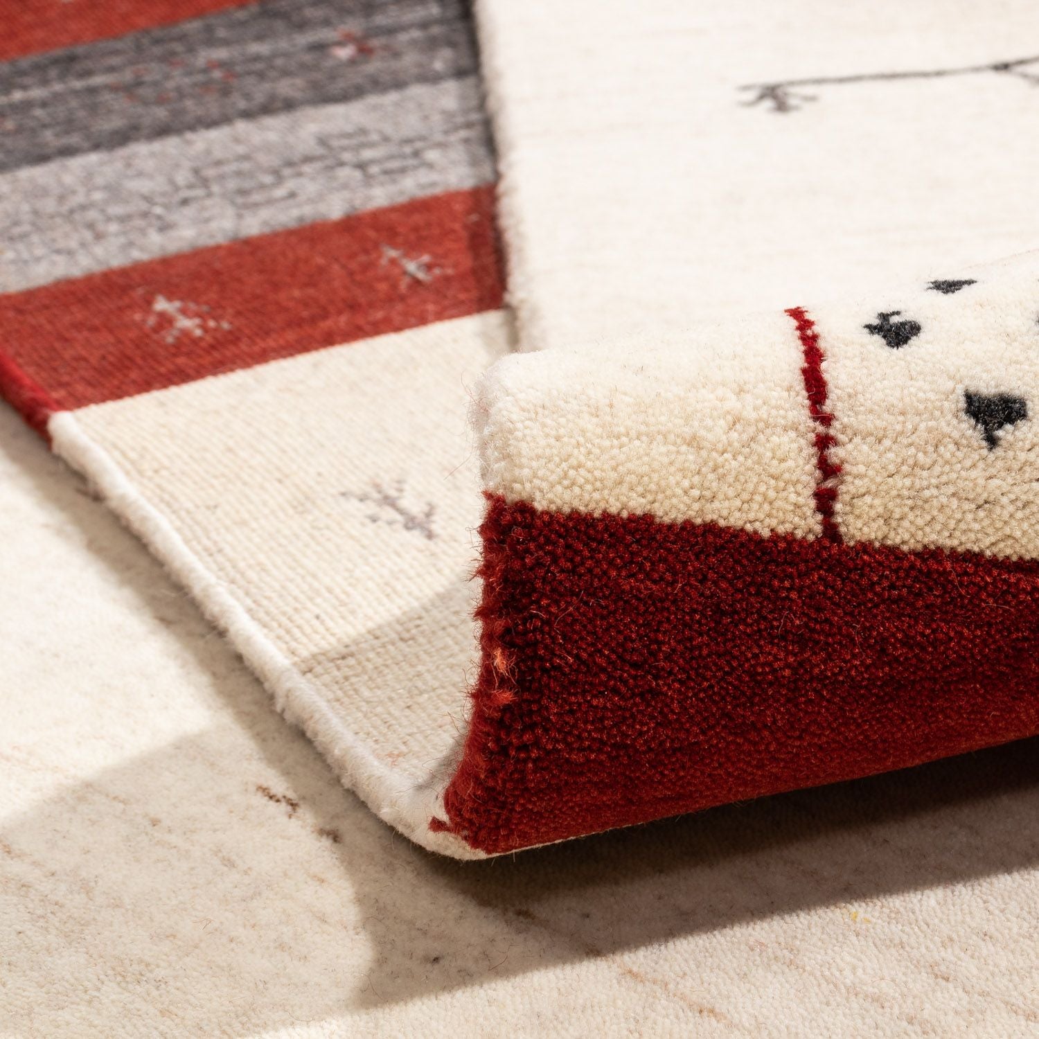 Gabbeh Tæppe - Loribaft Persisk - 350 x 248 cm - beige