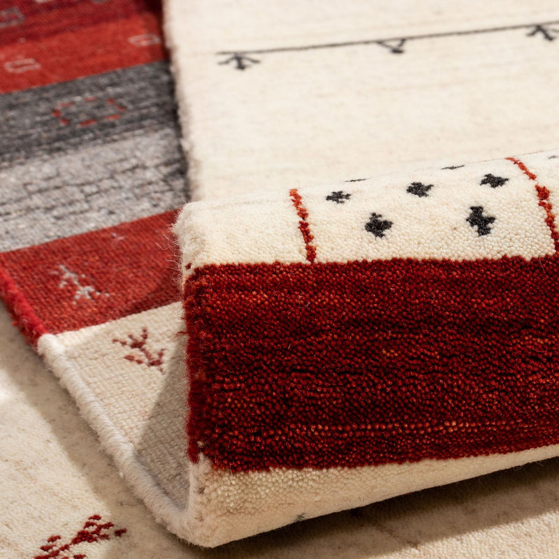 Gabbeh Tæppe - Loribaft Persisk - 298 x 200 cm - beige