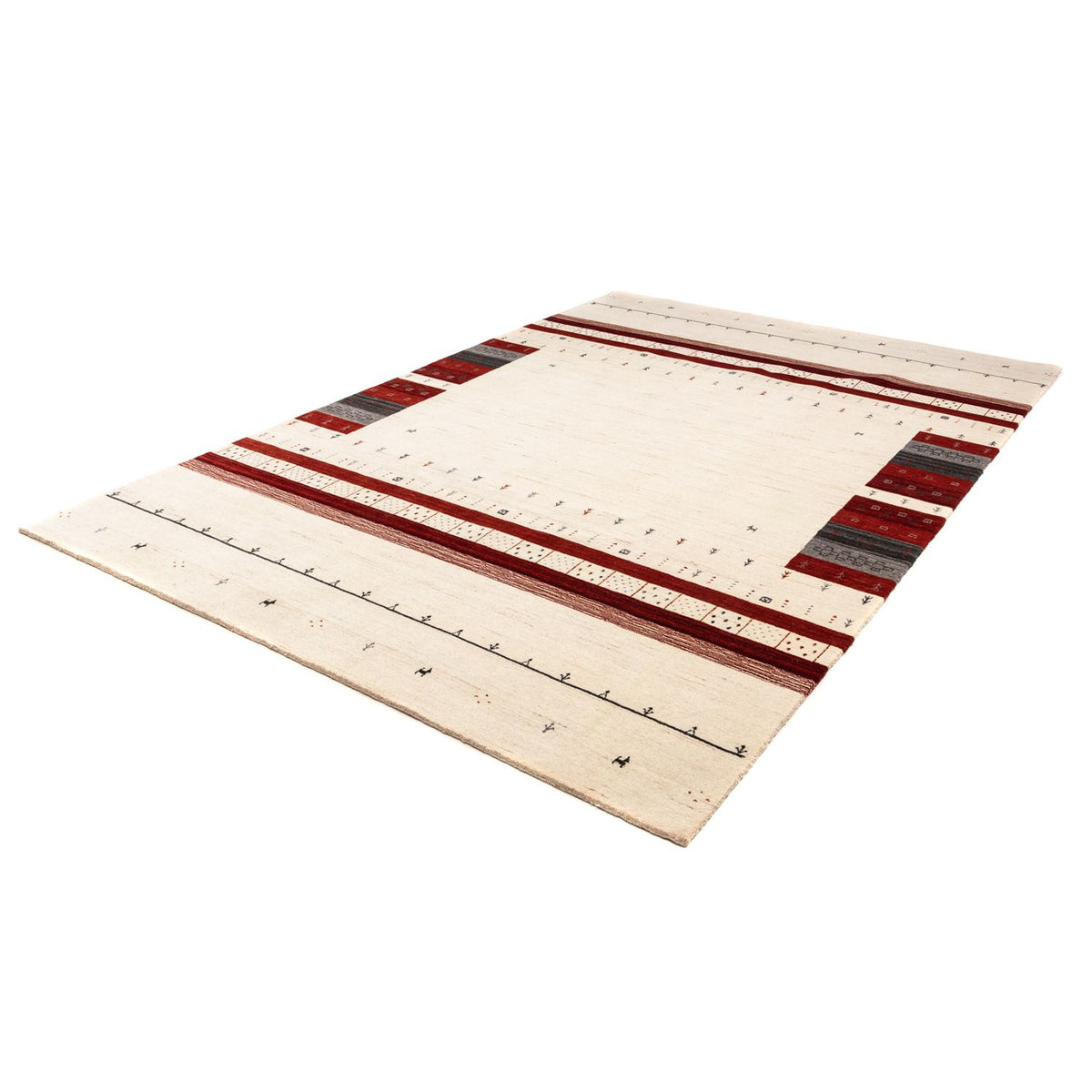 Gabbeh Tæppe - Loribaft Persisk - 298 x 200 cm - beige