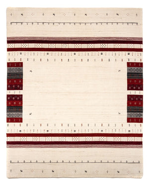 Gabbeh Tæppe - Loribaft Persisk - 250 x 198 cm - beige
