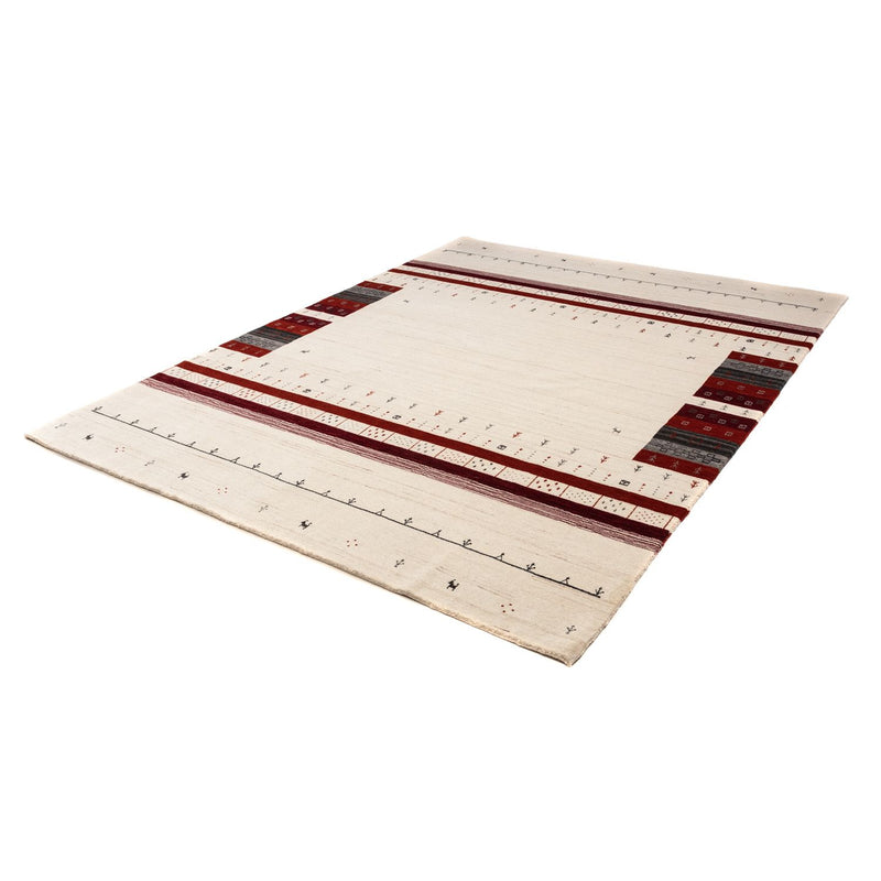 Gabbeh Tæppe - Loribaft Persisk - 250 x 198 cm - beige