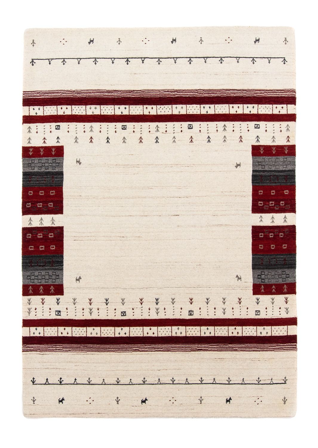 Gabbeh Tæppe - Loribaft Persisk - 200 x 143 cm - beige