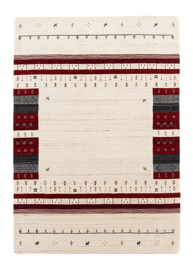 Gabbeh Tæppe - Loribaft Persisk - 200 x 143 cm - beige
