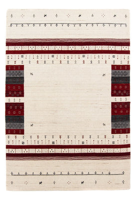 Gabbeh Tæppe - Loribaft Persisk - 201 x 140 cm - beige