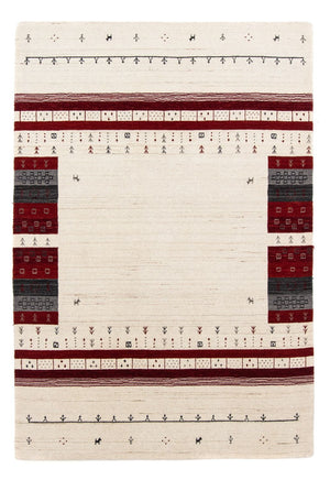 Gabbeh Tæppe - Loribaft Persisk - 201 x 140 cm - beige