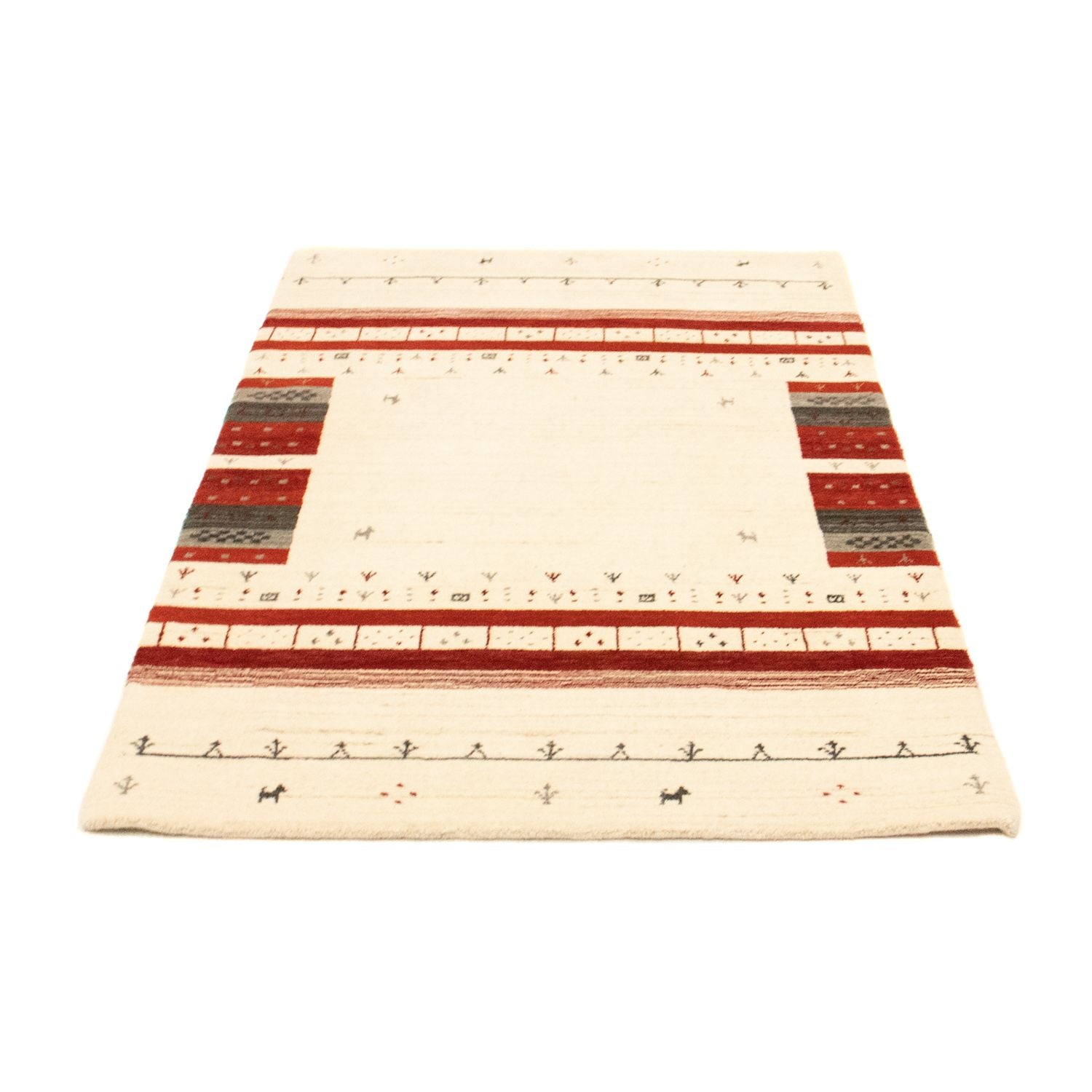Gabbeh Tæppe - Loribaft Persisk - 161 x 92 cm - beige