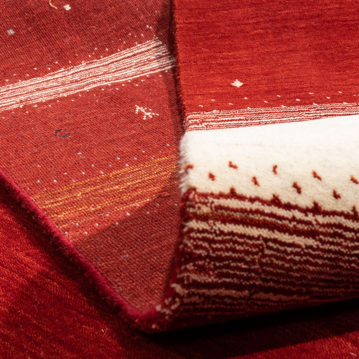 Gabbeh Tæppe - Loribaft Persisk - 350 x 247 cm - rød