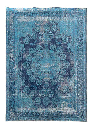 Vintage tæppe - 333 x 258 cm - blå