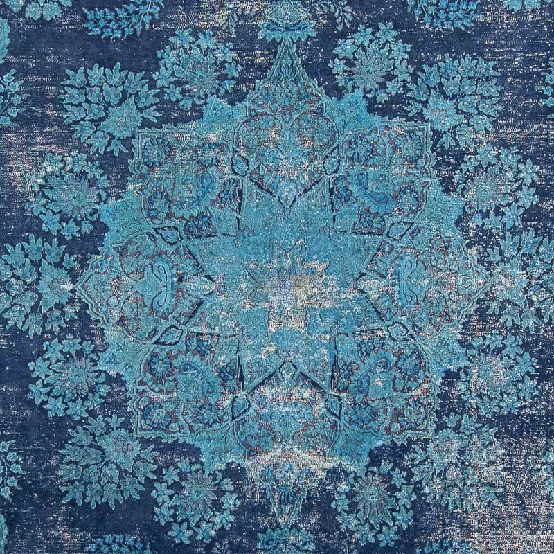 Vintage tæppe - 333 x 258 cm - blå