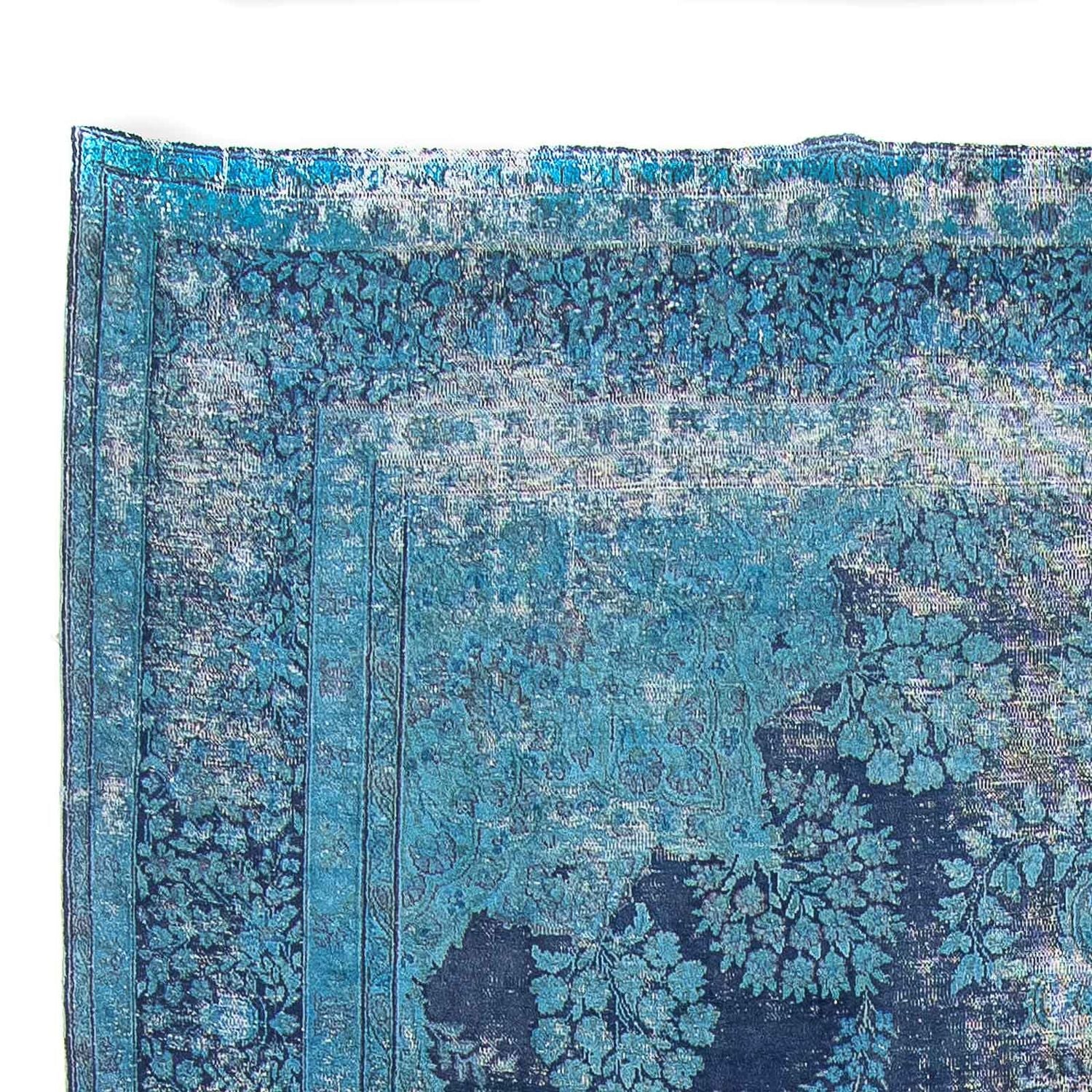 Vintage tæppe - 333 x 258 cm - blå