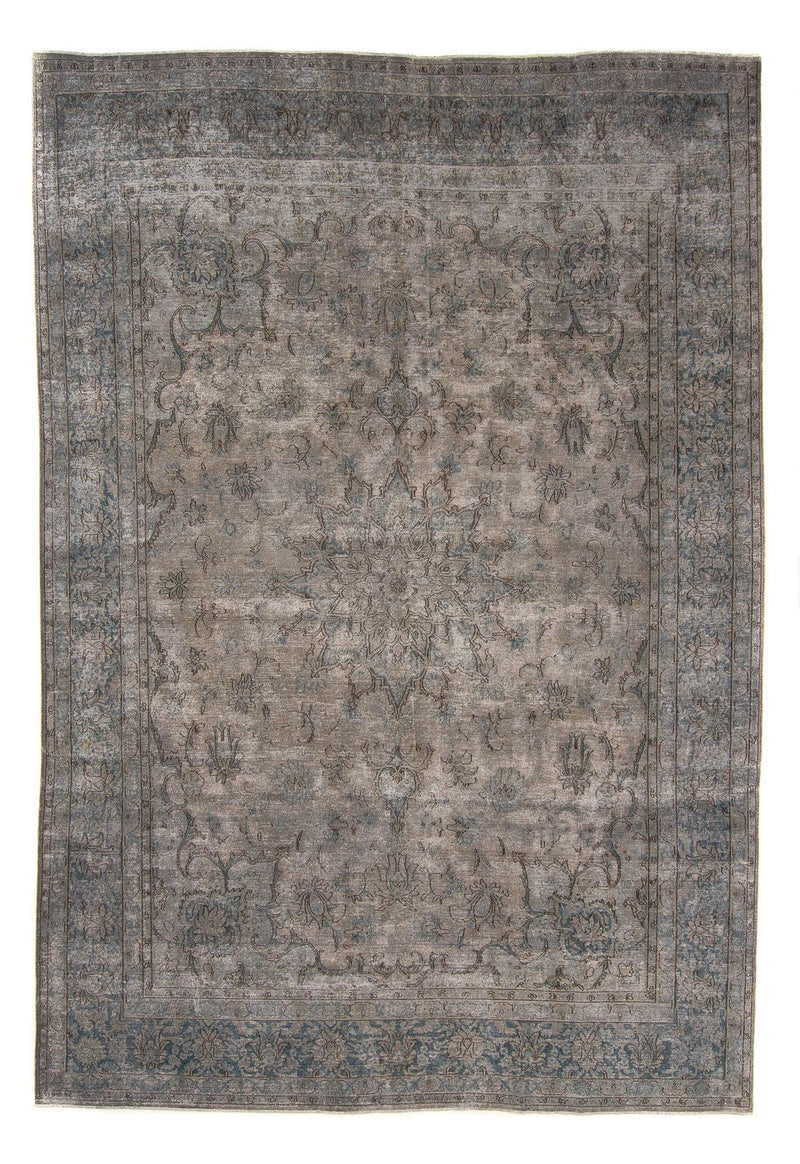 Vintage tæppe - 389 x 290 cm - grå