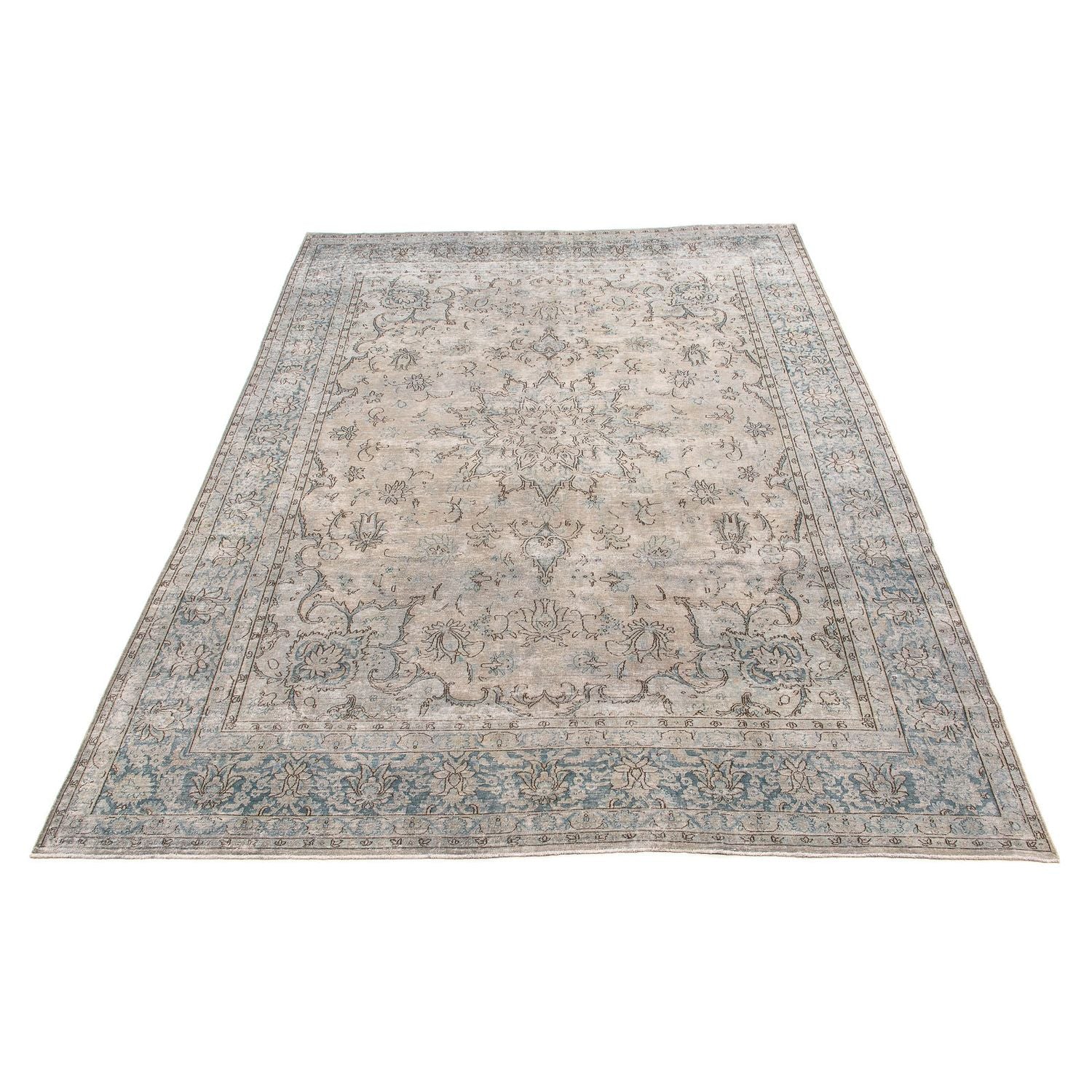 Vintage tæppe - 389 x 290 cm - grå