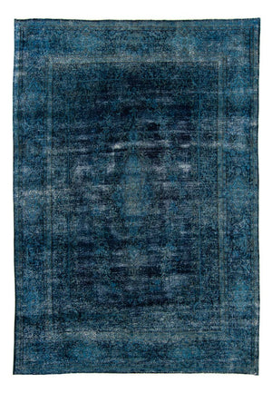 Vintage tæppe - 384 x 293 cm - mørkeblå