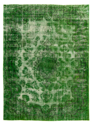 Vintage tæppe - 392 x 294 cm - grøn
