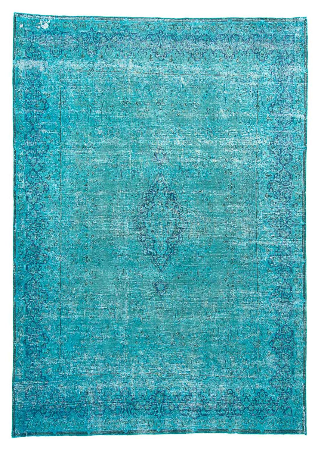 Vintage tæppe - 395 x 295 cm - blå