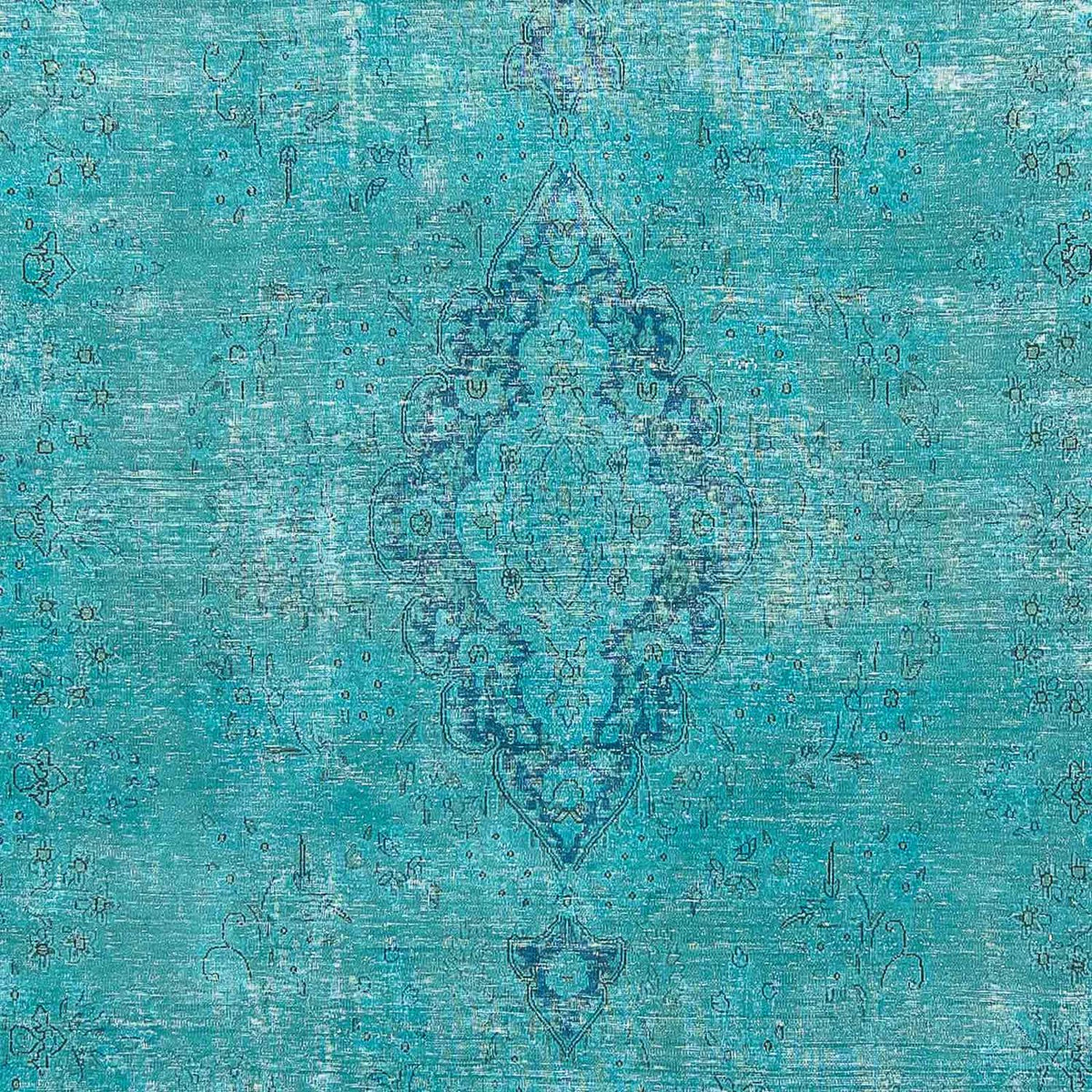 Vintage tæppe - 395 x 295 cm - blå