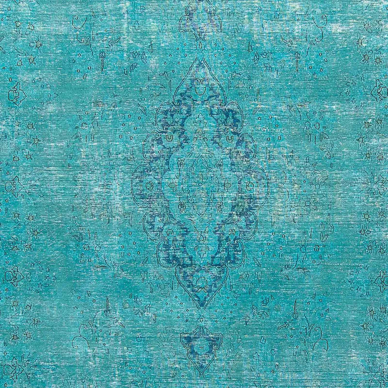 Vintage tæppe - 395 x 295 cm - blå