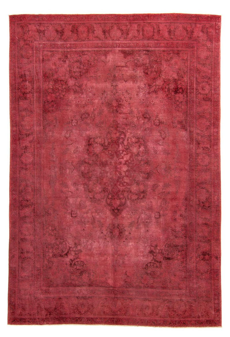Vintage tæppe - 383 x 285 cm - mørkerød