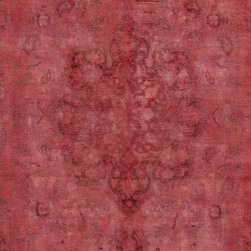 Vintage tæppe - 383 x 285 cm - mørkerød