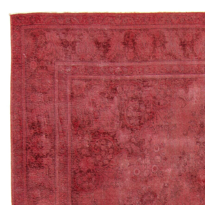 Vintage tæppe - 383 x 285 cm - mørkerød