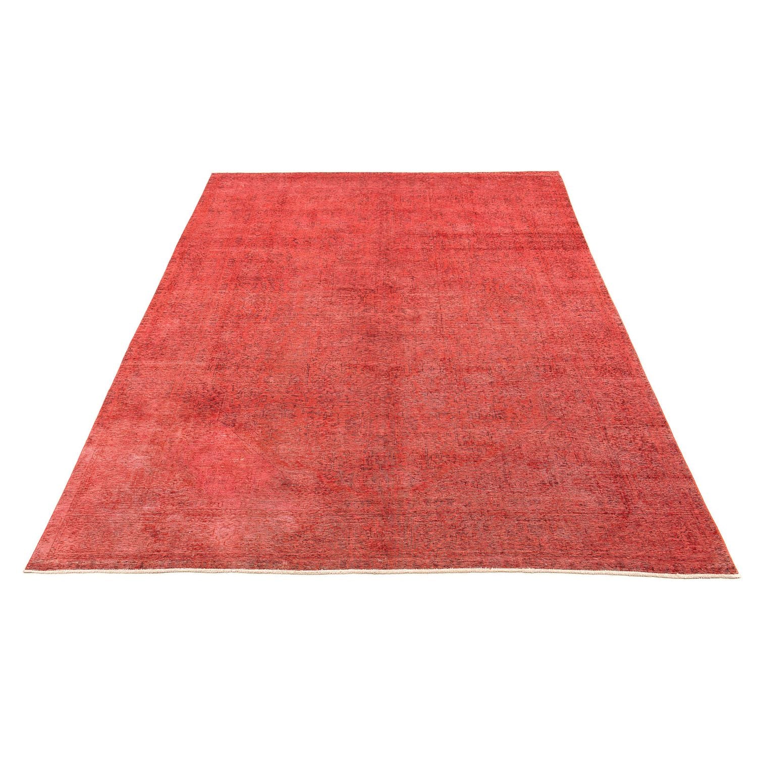 Vintage tæppe - 370 x 288 cm - mørkerød