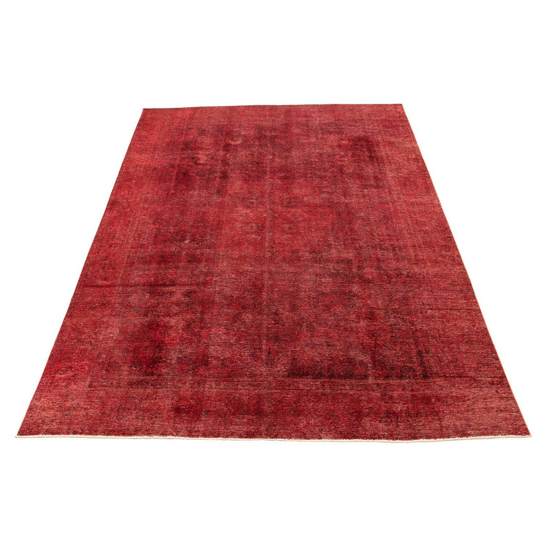 Vintage tæppe - 398 x 300 cm - mørkerød