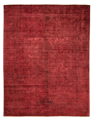 Vintage tæppe - 401 x 302 cm - mørkerød