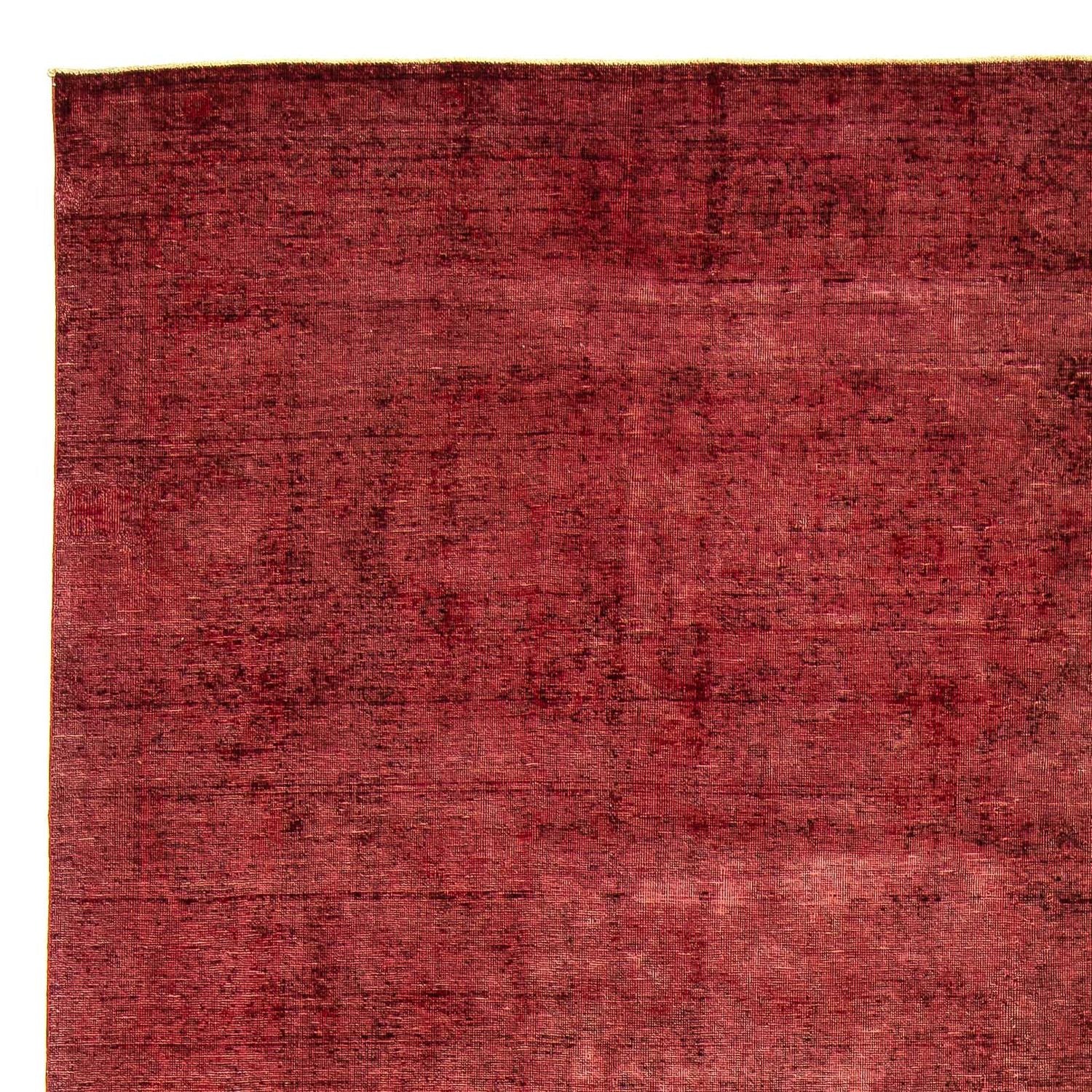 Vintage tæppe - 401 x 302 cm - mørkerød