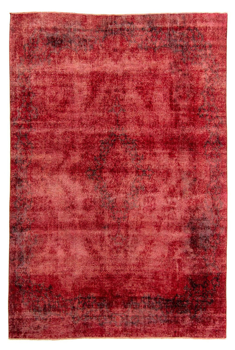 Vintage tæppe - 385 x 265 cm - mørkerød