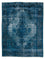 Vintage tæppe - 378 x 295 cm - mørkeblå