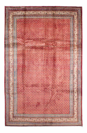 Persisk tæppe - Mir - 308 x 211 cm - mørkerød