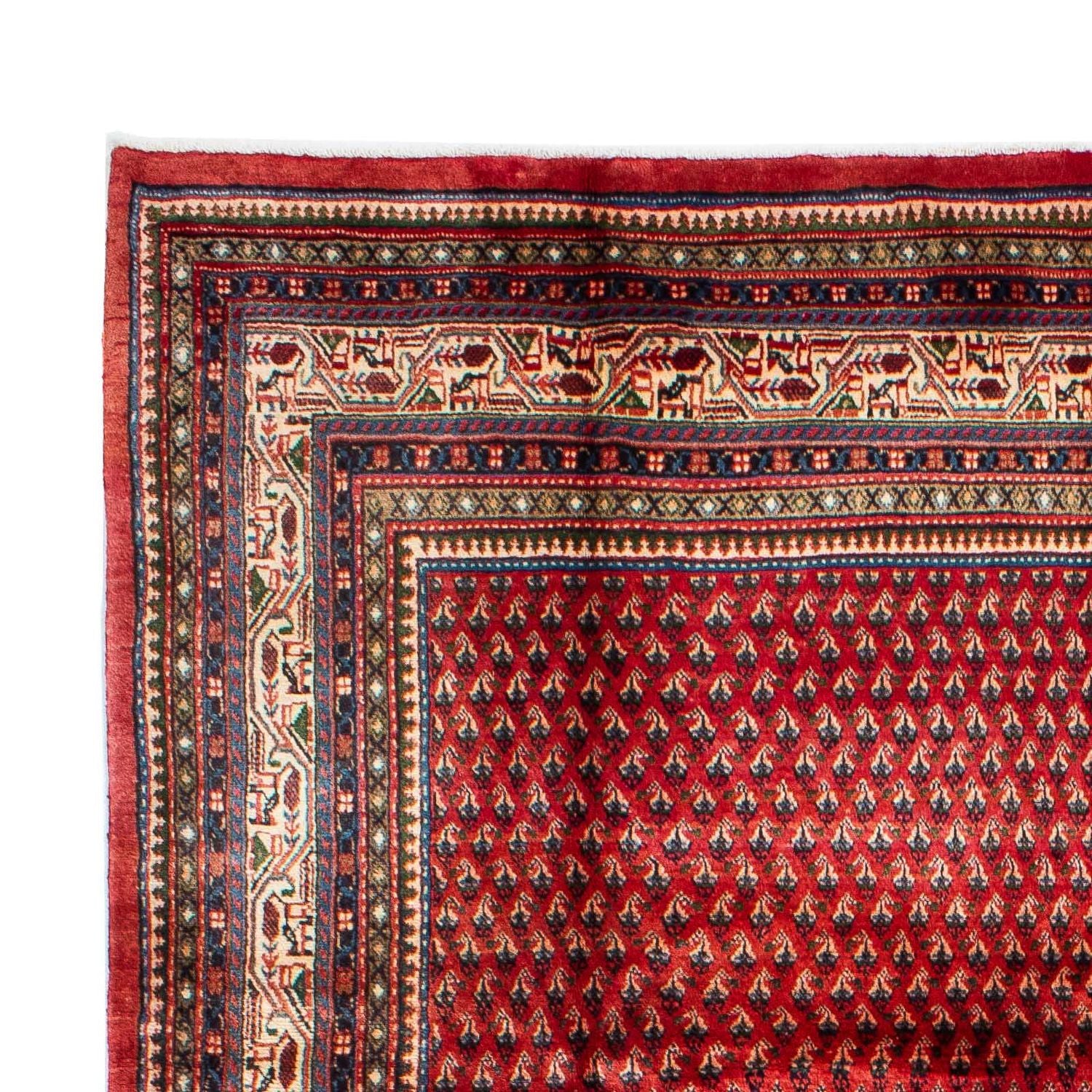 Persisk tæppe - Mir - 329 x 214 cm - mørkerød