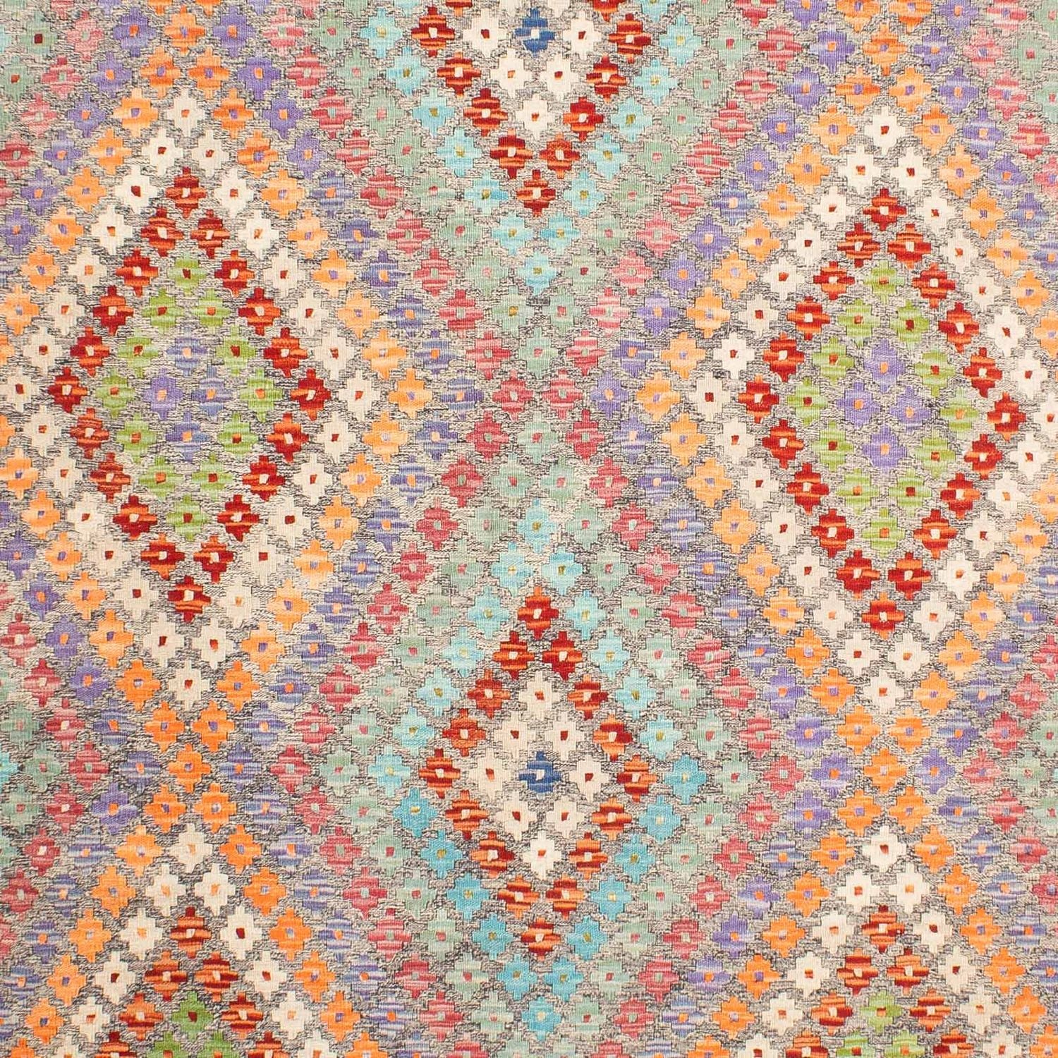 Kelim-tæppe - orientalsk - 349 x 257 cm - flerfarvet