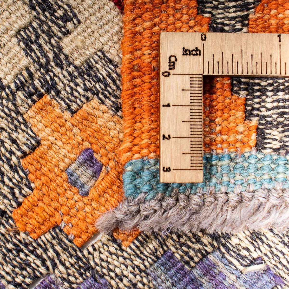 Kelim-tæppe - orientalsk - 349 x 257 cm - flerfarvet