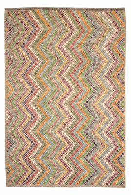 Kelim Carpet - Splash - 298 x 210 cm - flerfarvet