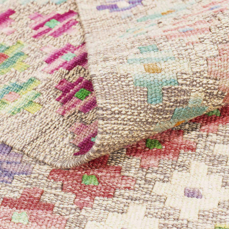 Kelim Carpet - Splash - 298 x 210 cm - flerfarvet