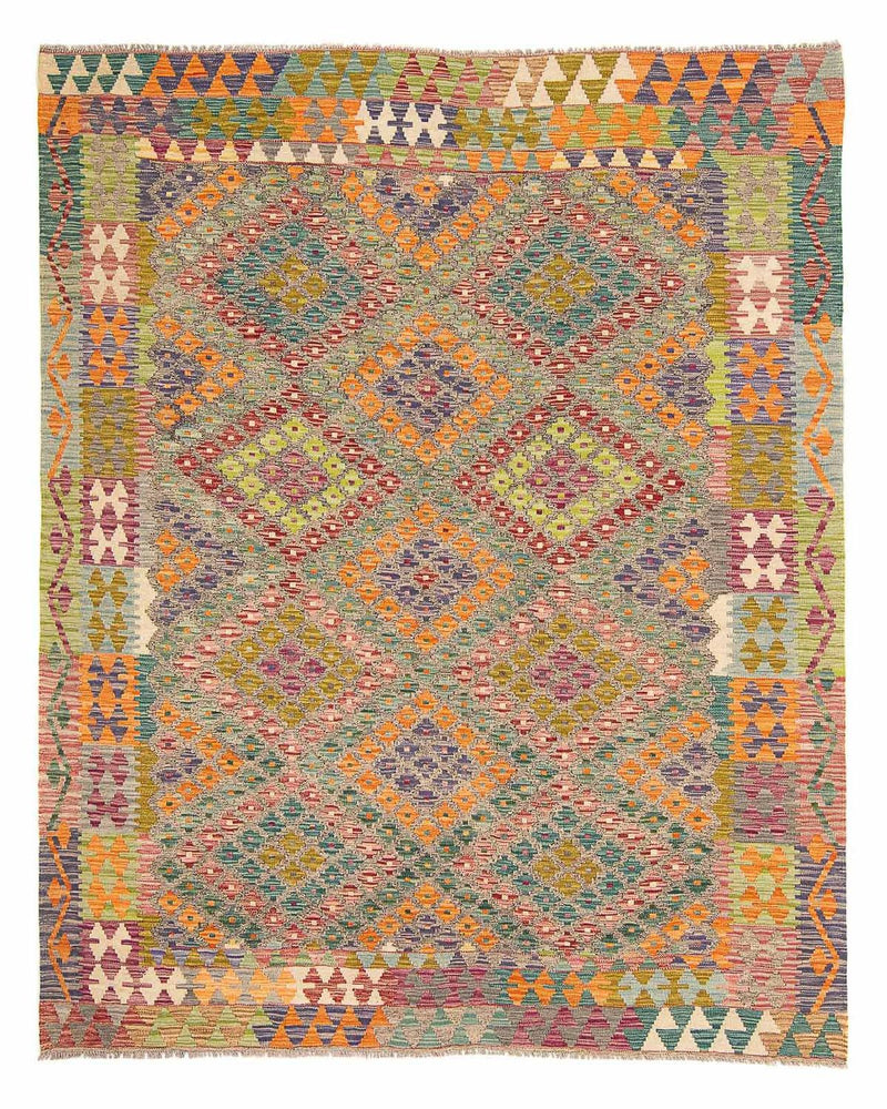 Kelim Carpet - Splash - 241 x 202 cm - flerfarvet