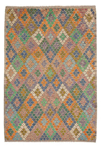 Kelim Carpet - Splash - 290 x 202 cm - flerfarvet