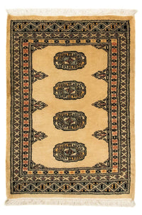 Afghansk tæppe - Bukhara - 91 x 65 cm - lys brun