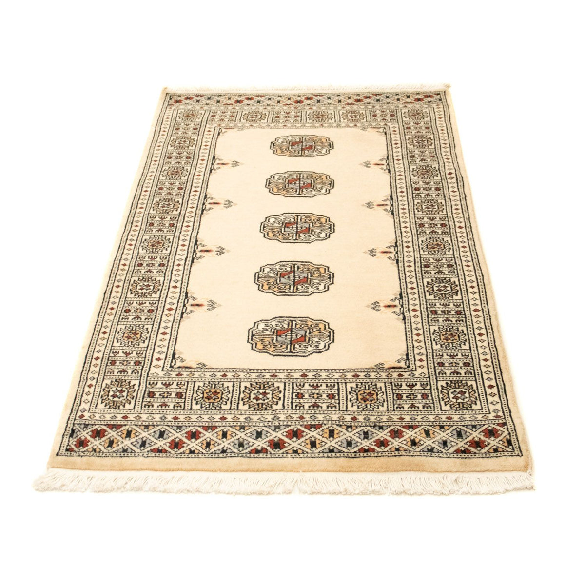 Afghansk tæppe - Bukhara - 129 x 78 cm - beige