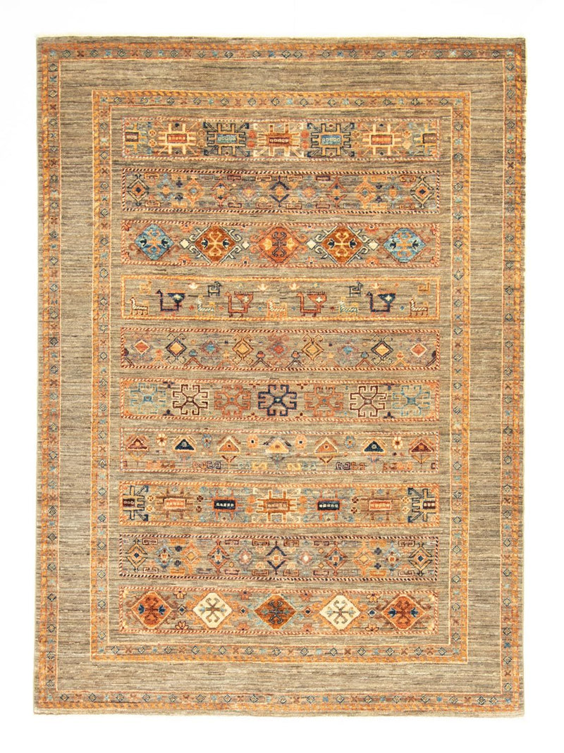 Afghansk tæppe - 199 x 150 cm - grå