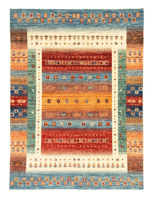 Gabbeh Tæppe - Loribaft Persisk - 197 x 151 cm - flerfarvet