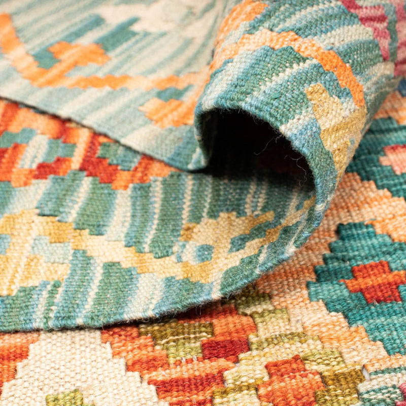 Kelim Carpet - Splash - 341 x 263 cm - flerfarvet