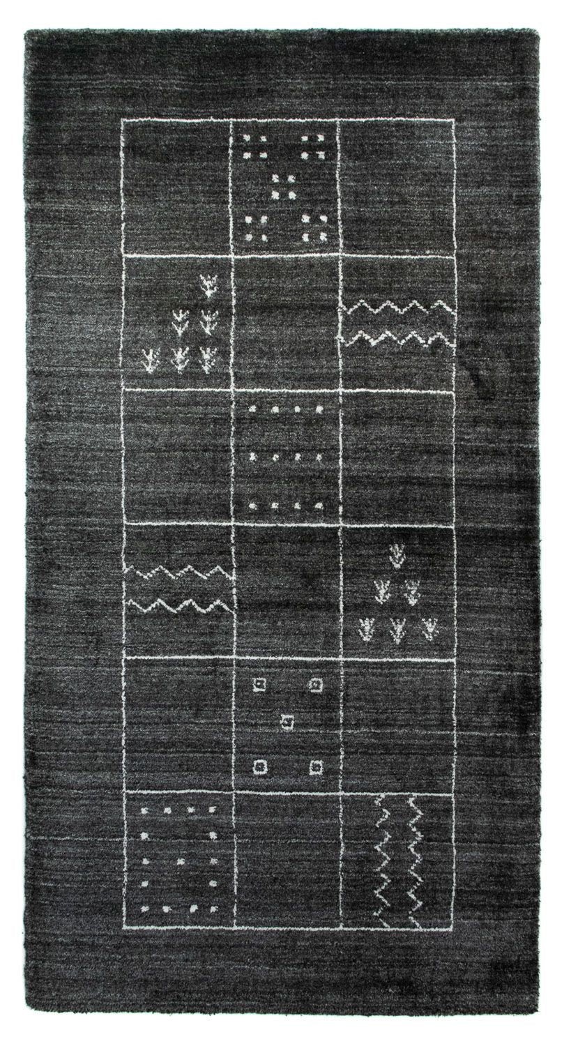 Vintage tæppe - 140 x 70 cm - mørkegrå