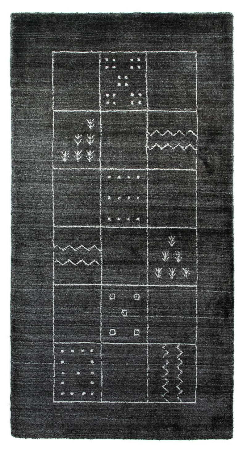 Vintage tæppe - 140 x 70 cm - mørkegrå