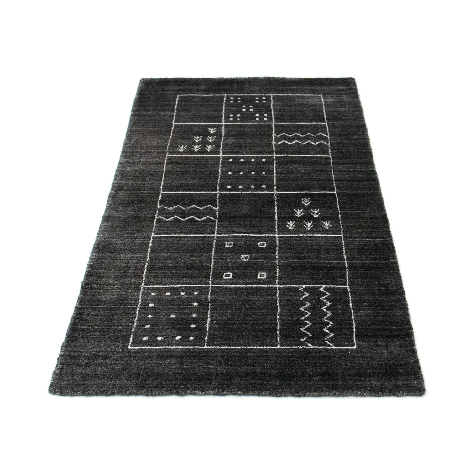 Vintage tæppe - 140 x 70 cm - mørkegrå