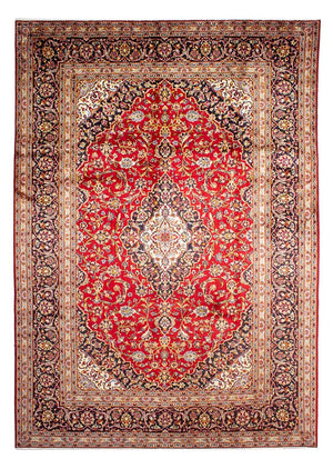 Persisk tæppe - Keshan - 353 x 251 cm - rød
