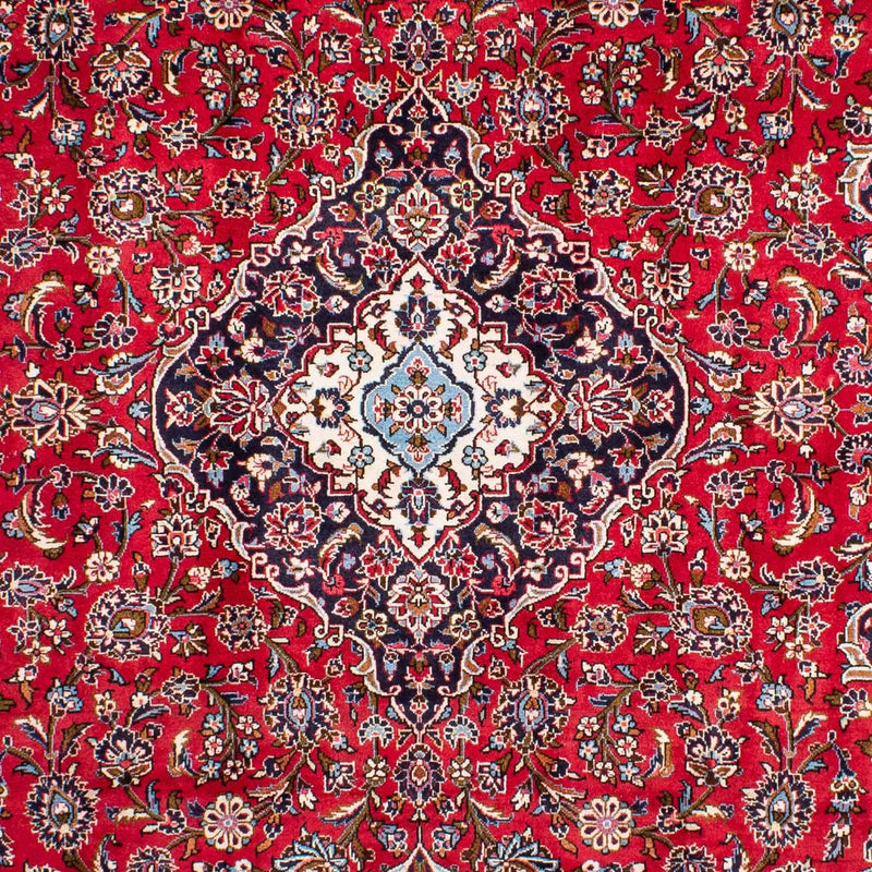 Persisk tæppe - Keshan - 354 x 253 cm - mørkerød