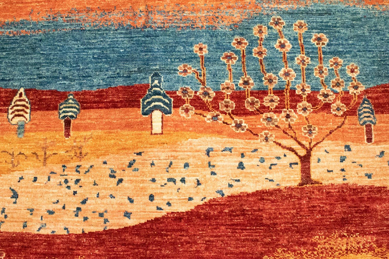Gabbeh Tæppe - Loribaft Persisk - 204 x 150 cm - flerfarvet