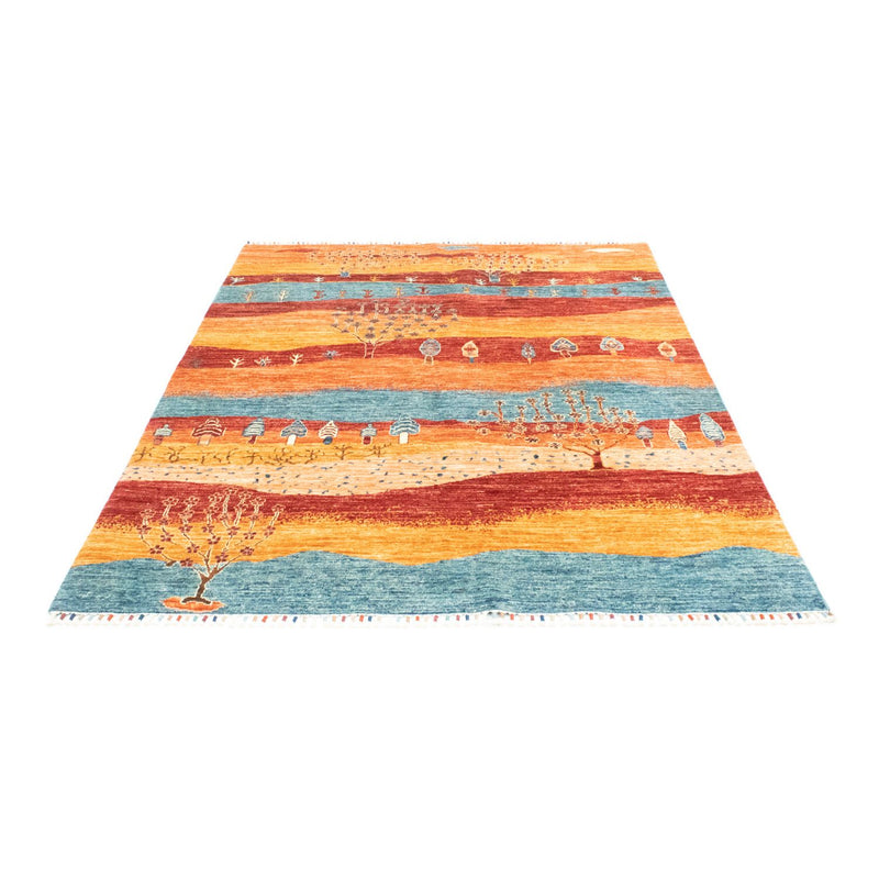 Gabbeh Tæppe - Loribaft Persisk - 197 x 155 cm - flerfarvet